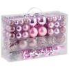 CHRISTBAUMKUGEL-SET 111-teilig  - Pink, Trend, Kunststoff (36/23/12cm) - X-Mas