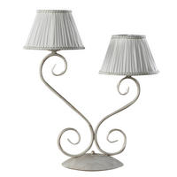 TISCHLEUCHTE 45/30/60 cm   - Perlmutt/Cappuccino, KONVENTIONELL, Kunststoff/Textil (45/30/60cm)