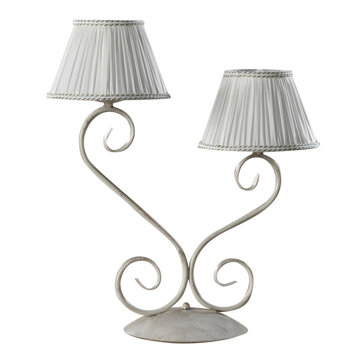 TISCHLEUCHTE 45/30/60 cm   - Perlmutt/Cappuccino, KONVENTIONELL, Kunststoff/Textil (45/30/60cm)