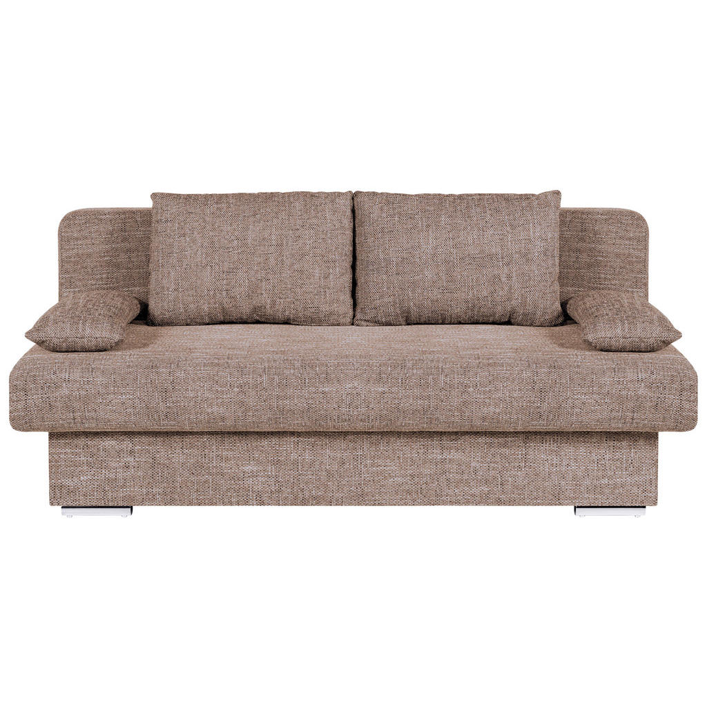 P & B ROZKLADACIA POHOVKA, textil, kompozitné drevo, cappuccino