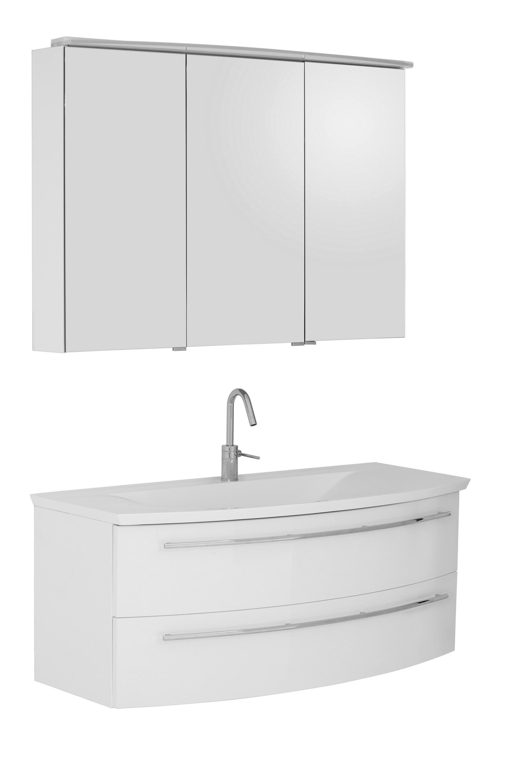 BADEZIMMER  in 120 cm  - Weiß, Design, Holzwerkstoff/Stein (120cm) - Dieter Knoll