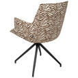 ARMLEHNSTUHL  in Eisen Jacquard  - Schwarz/Braun, Design, Textil/Metall (59/89,5/63cm) - Novel