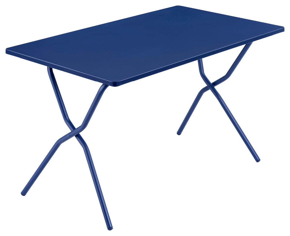 GARTENKLAPPTISCH 120/64/73 cm Metall rechteckig  - Blau, Basics, Metall (120/64/73cm) - Lafuma Mobilier