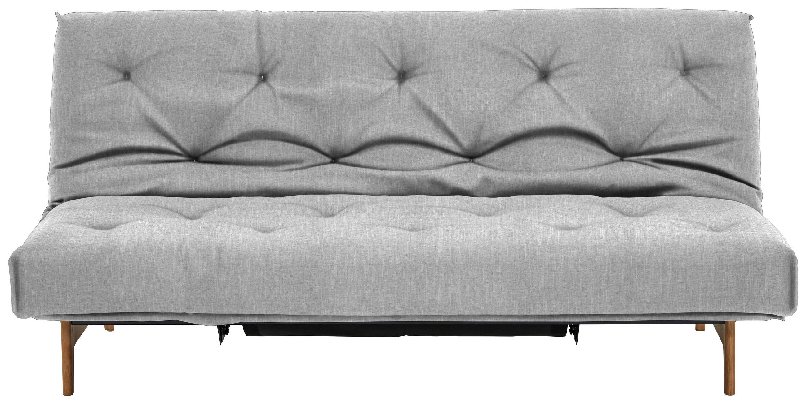 Schlafsofa in Holz, Metall, Textil Grau