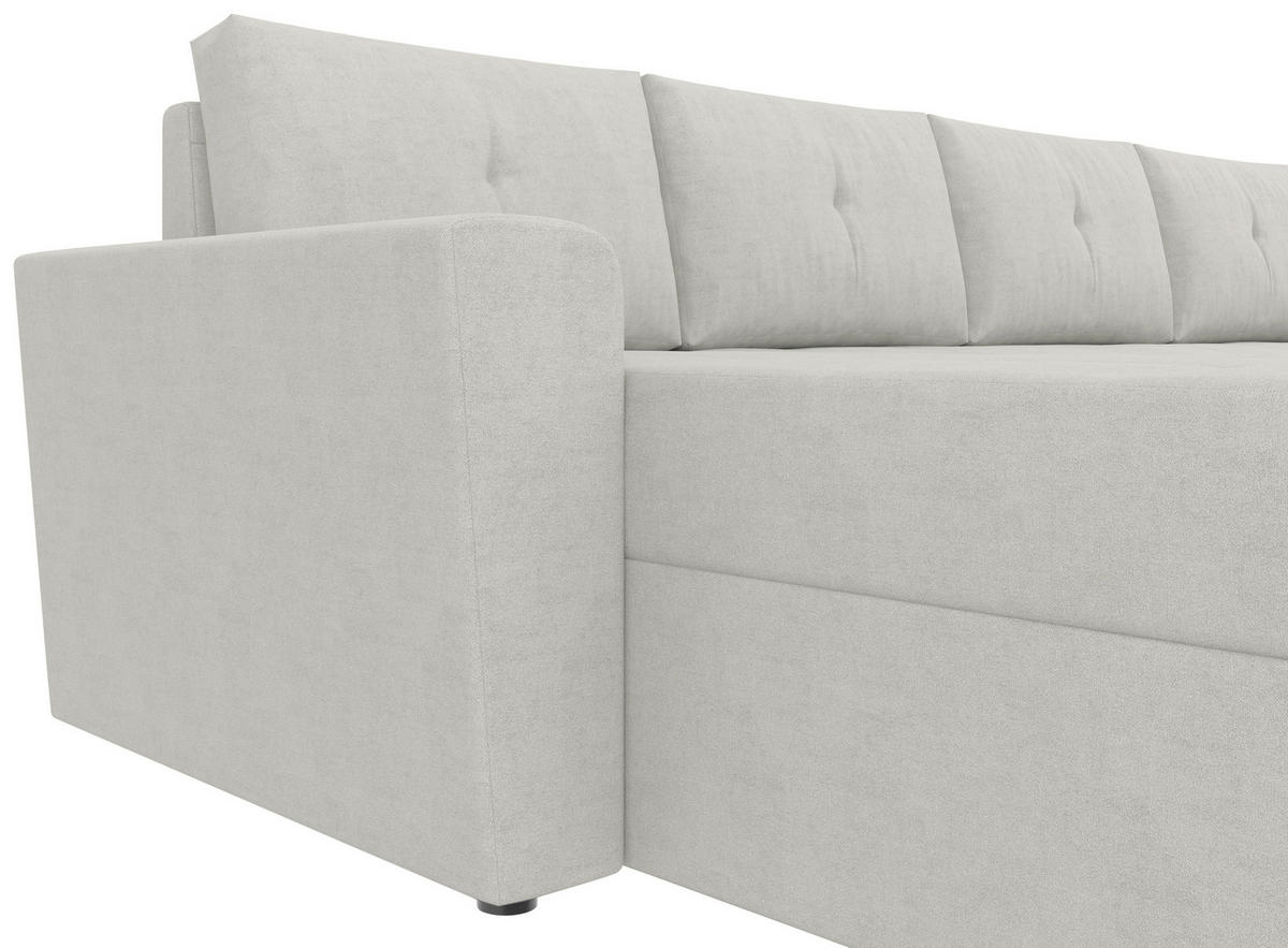 WOHNLANDSCHAFT TERMOLI Beige Jacquard  - Beige/Schwarz, Design, Kunststoff/Textil (155/296/155cm) - MID.YOU