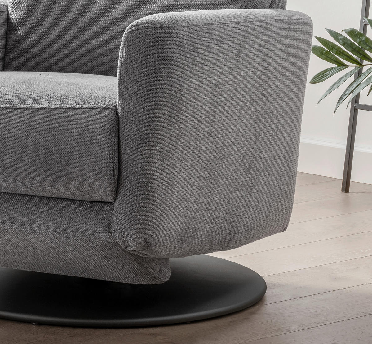 RELAXSESSEL in Textil Dunkelgrau  - Dunkelgrau/Schwarz, Modern, Textil/Metall (77/105/87-154cm) - Livetastic