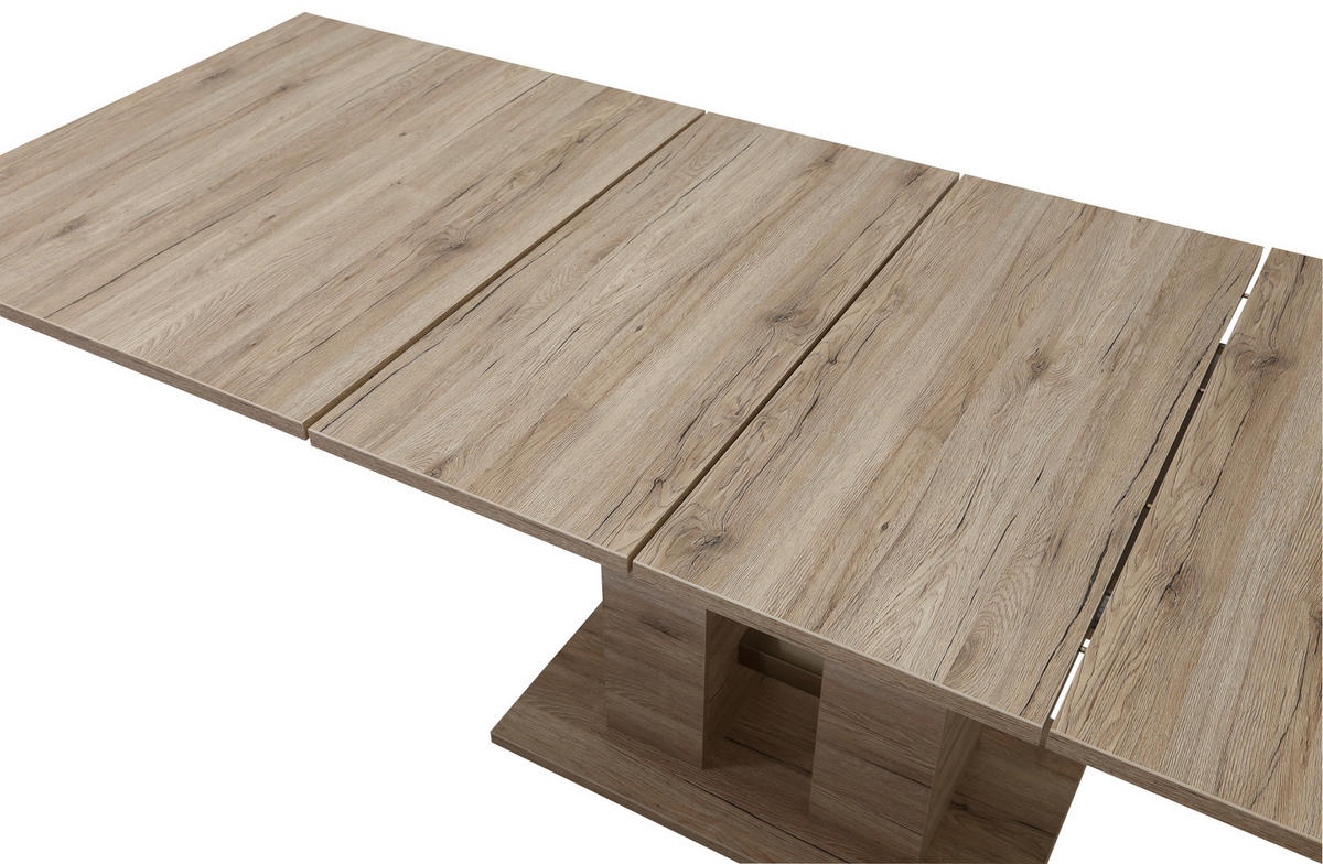 ESSTISCH in Holzwerkstoff 140-220/90/76 cm  - Eichefarben, Design, Holzwerkstoff (140-220/90/76cm) - Carryhome