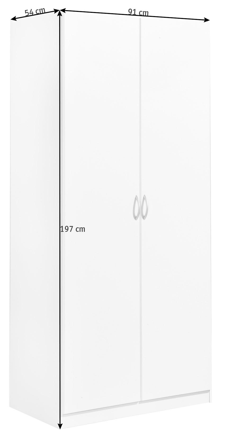 DREHTÜRENSCHRANK in Grau  - Silberfarben/Grau, Design, Holzwerkstoff/Kunststoff (91/197/54cm) - Boxxx