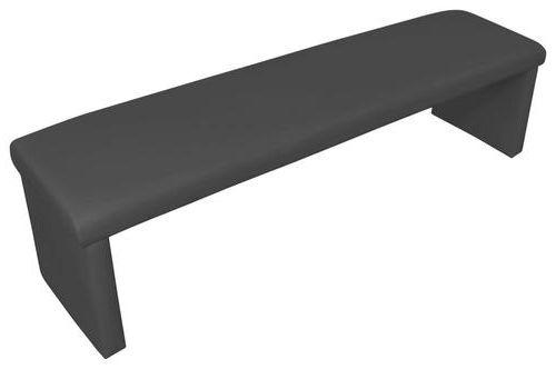 HOCKERBANK 160/48/45 cm Lederlook Schwarz  - Schwarz, MODERN, Textil (160/48/45cm) - MID.YOU