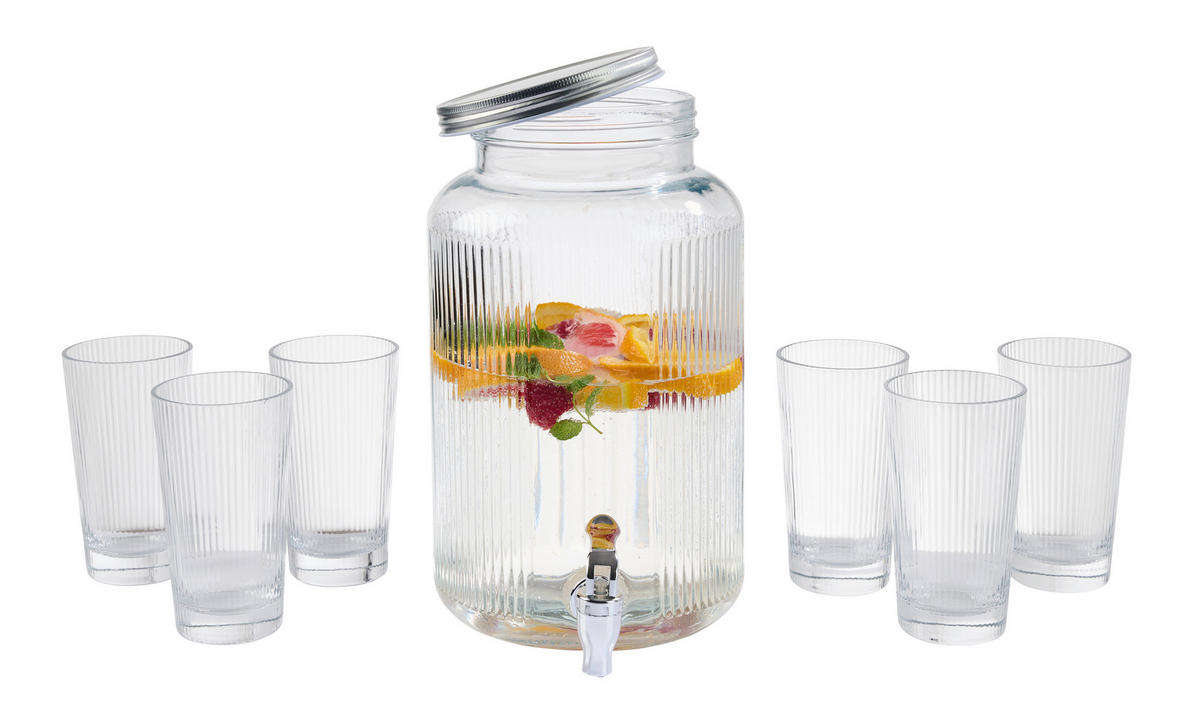 GETRÄNKESPENDER   - Klar, LIFESTYLE, Glas/Kunststoff - Novel