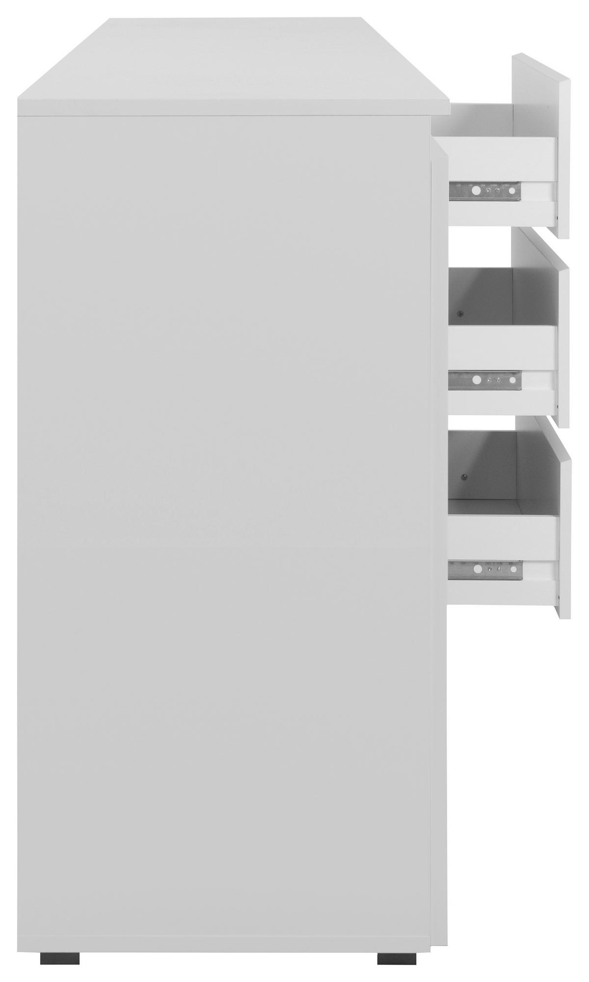SIDEBOARD Weiß  - Schwarz/Weiß, Design, Holzwerkstoff/Kunststoff (178/80/40cm) - Carryhome