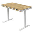 SCHREIBTISCH höhenverstellbar  - Eiche Artisan/Weiß, KONVENTIONELL, Holzwerkstoff/Kunststoff (120/70/73-118cm) - Xora