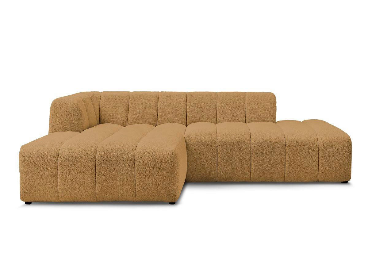 ECKSOFA  ANNECY Gelb Bouclé  - Gelb/Schwarz, MODERN, Kunststoff/Textil (170/262cm)