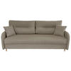 SCHLAFSOFA Flachgewebe Beige  - Beige/Schwarz, Design, Holz/Kunststoff (206/88/93cm) - MID.YOU