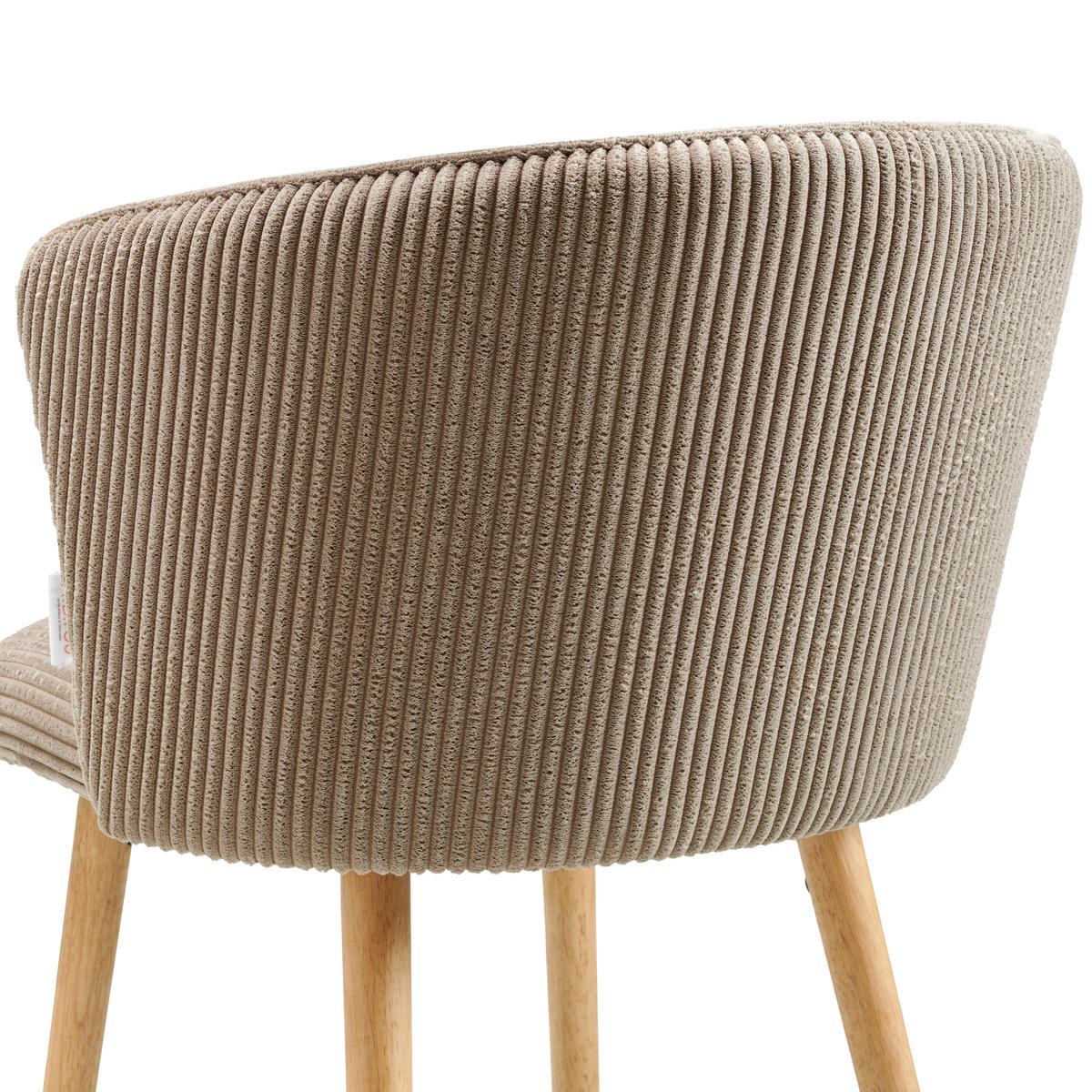 STUHL Cord Braun, Naturfarben Buche massiv  - Braun/Naturfarben, LIFESTYLE, Holz/Textil (61/79/61cm) - MID.YOU
