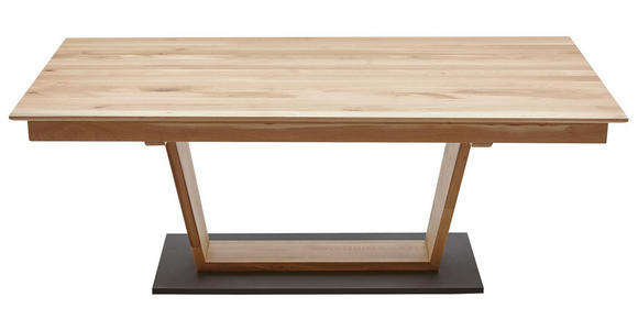 ESSTISCH Eiche Hartholz, massiv rechteckig Eichefarben, Schwarz - Eichefarben/Schwarz, KONVENTIONELL, Holz (200/100/75cm) - Dieter Knoll