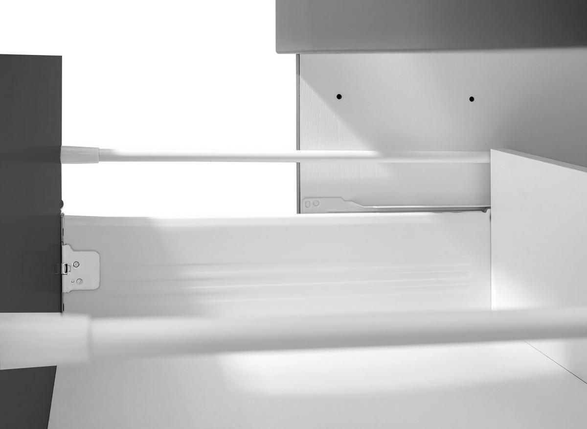 ECKKÜCHE 300/240 cm  in Graphitfarben, Eiche Wotan  - Schieferfarben/Eiche Wotan, Basics, Holzwerkstoff/Metall (300/240cm) - Held