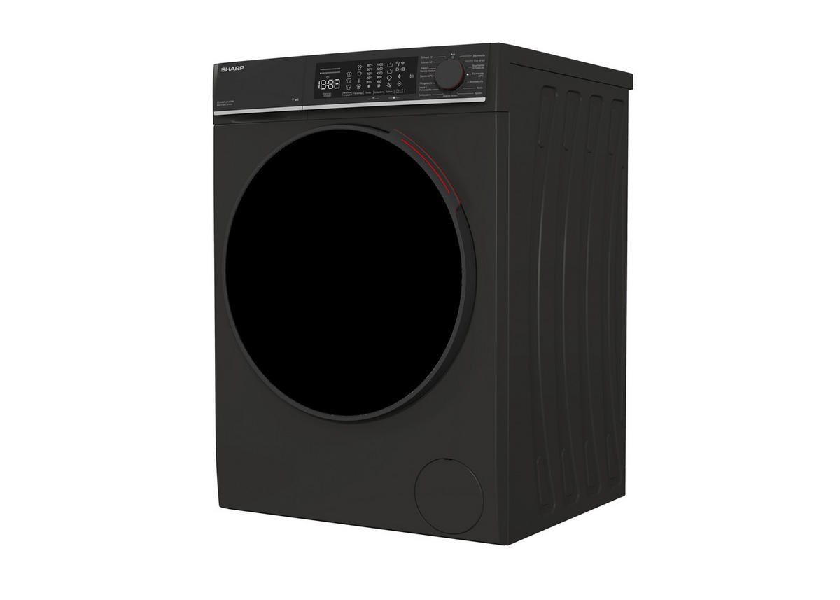 WASCHMASCHINE ES-MNFL814CMA-DE  - Schwarz, Basics, Glas/Kunststoff (59.7/84.5/55,7cm) - Sharp