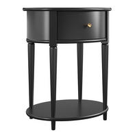 BEISTELLTISCH in Holzwerkstoff 55/45/66 cm  - Goldfarben/Schwarz, Design, Holzwerkstoff/Metall (55/45/66cm) - MID.YOU
