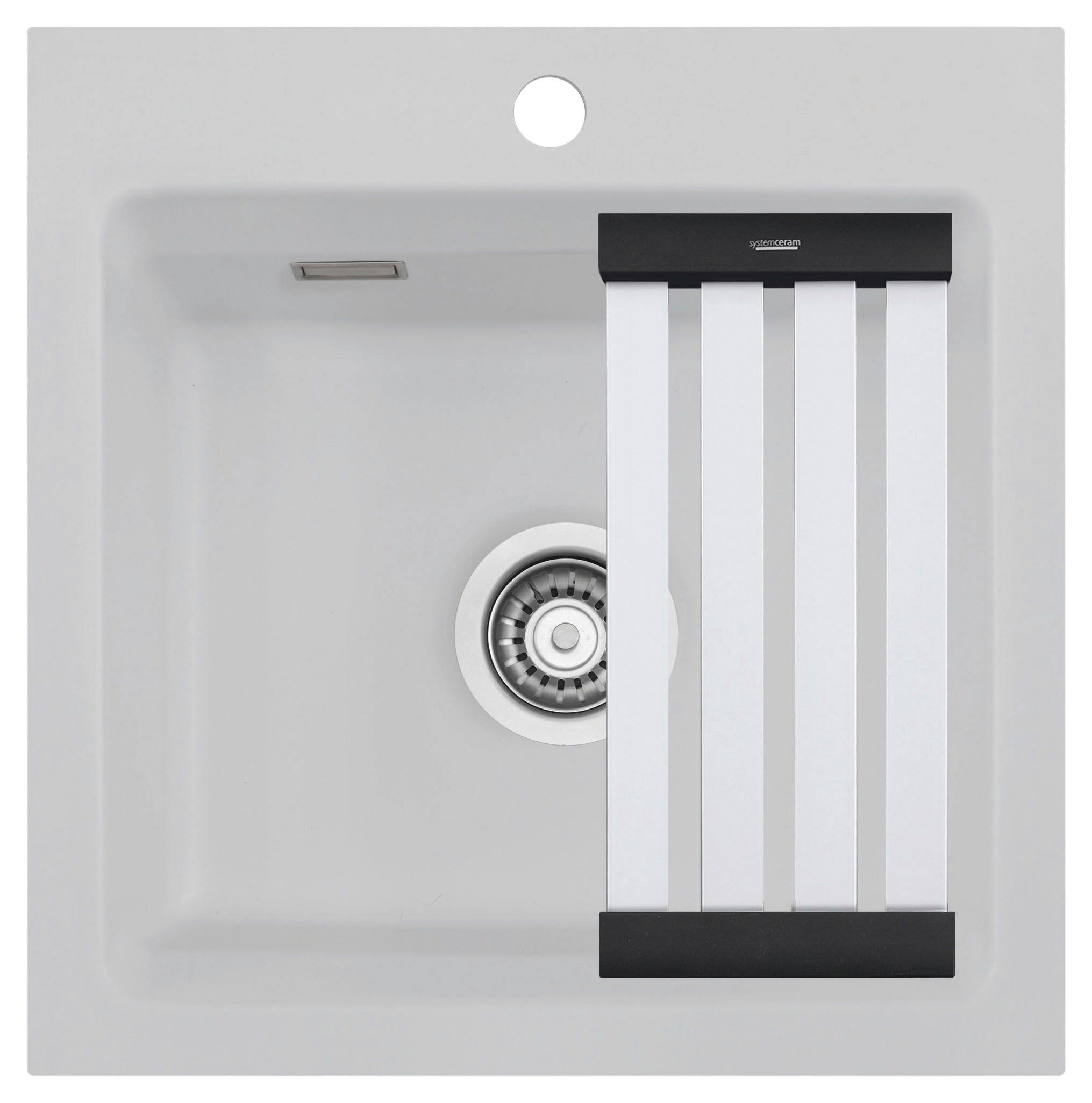 SPÜLE Kara 51 / 50030176  - Alufarben, Basics, Keramik (51/20/51cm) - Systemceram