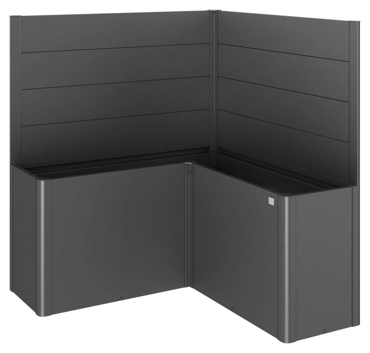 SICHTSCHUTZ ohne Hochbeet - Dunkelgrau, Basics, Metall (152/91/152cm) - Biohort