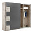 SCHWEBETÜRENSCHRANK 2-türig Dunkelbraun, Eichefarben - Eichefarben/Dunkelbraun, Design, Holzwerkstoff/Metall (270/225/61cm) - Carryhome