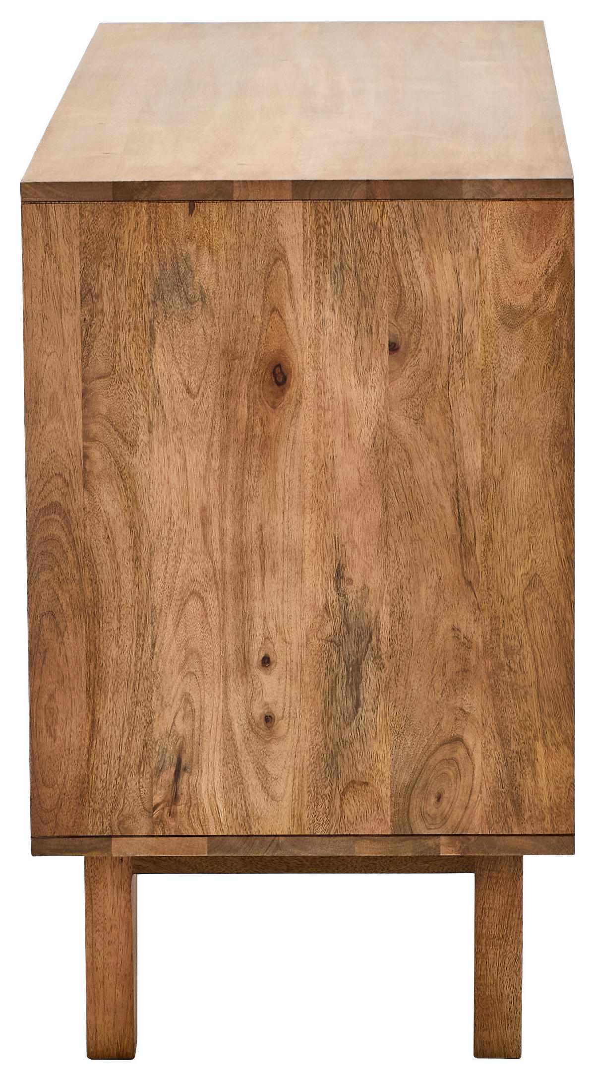 KOMMODE  in 120/45/76 cm  - Hellgrau/Naturfarben, Design, Holz/Textil (120/45/76cm) - Livetastic