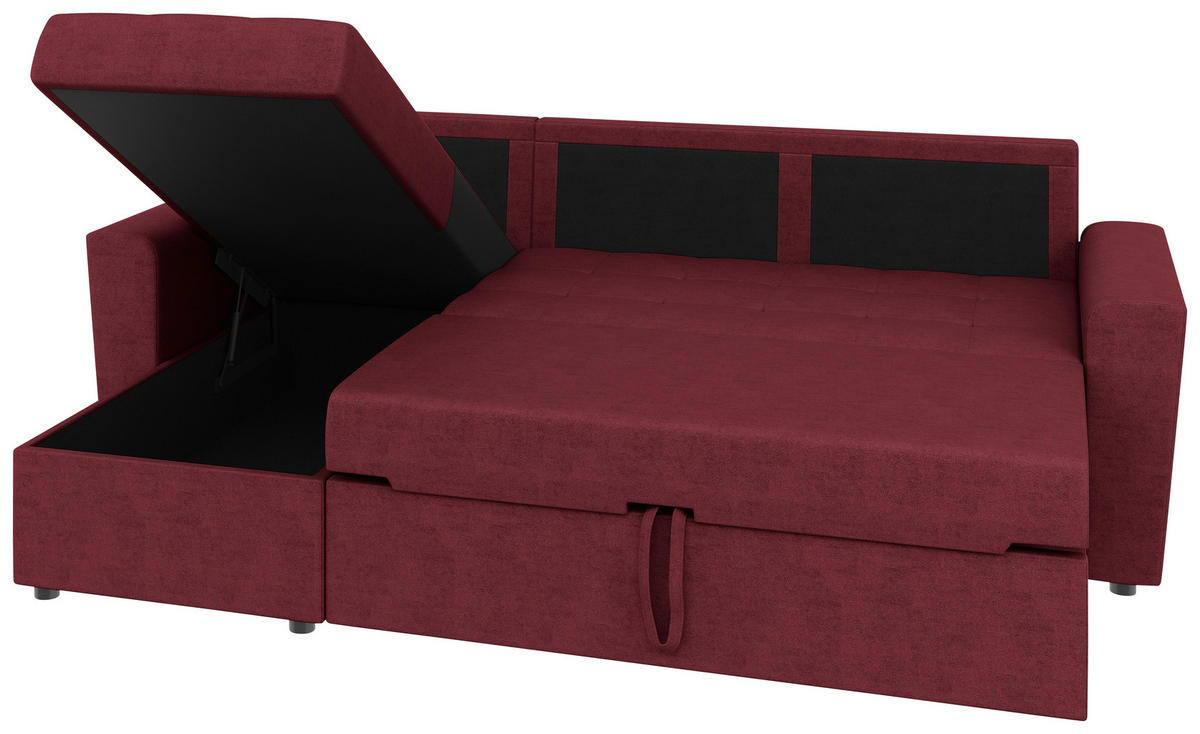 ECKSOFA TERMOLI Rot Jacquard  - Rot/Schwarz, Design, Kunststoff/Textil (231/155cm) - MID.YOU