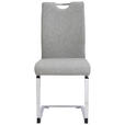 SCHWINGSTUHL  in Eisen Webstoff  - Chromfarben/Grau, Design, Textil/Metall (44/98/58cm) - Carryhome
