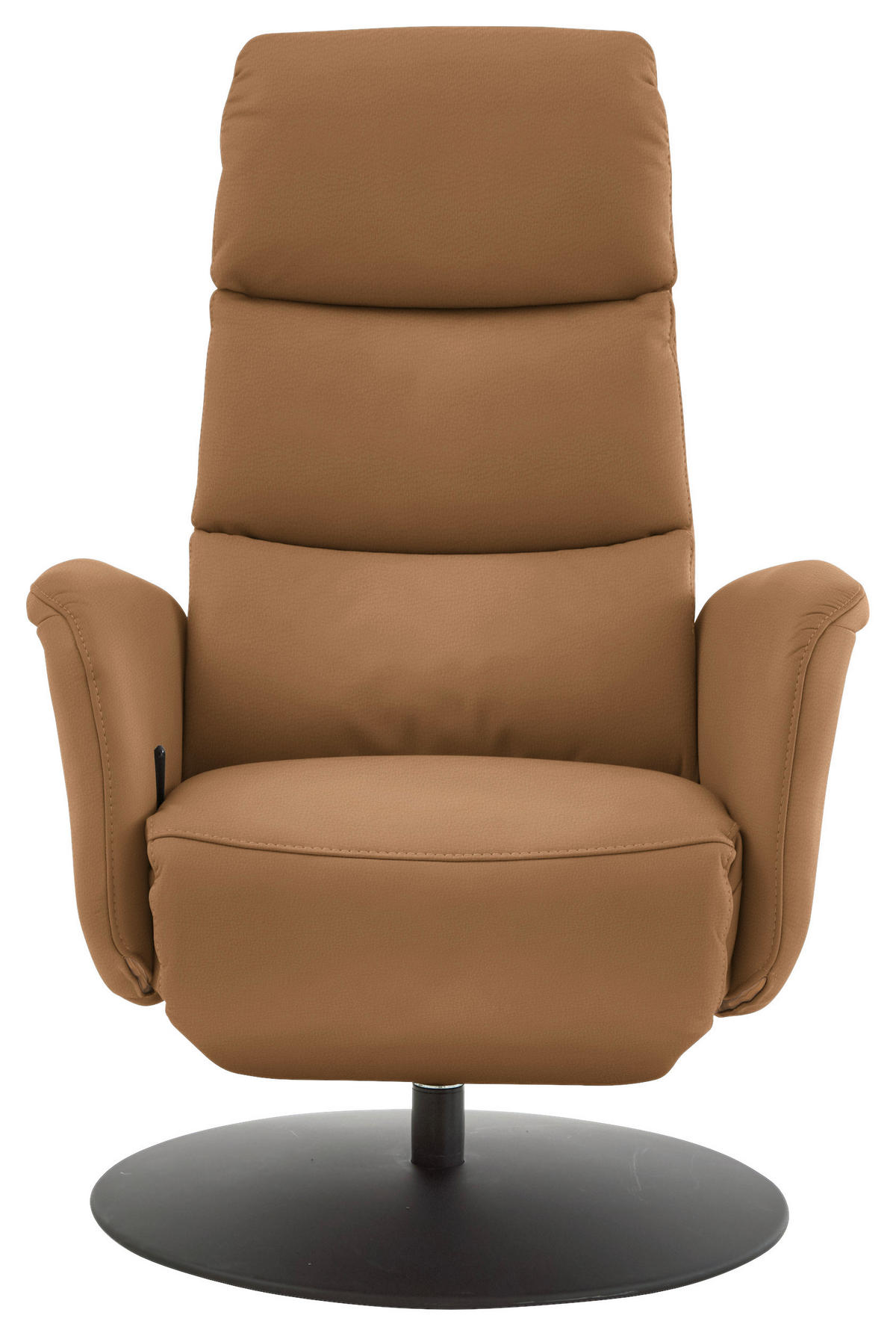 RELAXSESSEL in Leder Hellbraun  - Hellbraun/Schwarz, Design, Leder/Metall (76/108/86cm) - Dieter Knoll