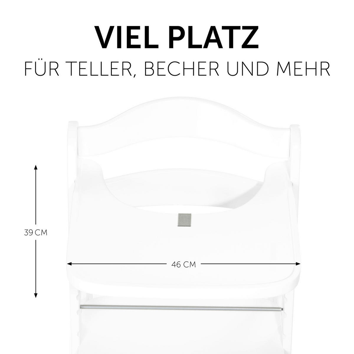 ESS- UND SPIELBRETT Alpha Wooden Tray  - Weiß, Basics, Holz (38,5/46/3cm) - Hauck