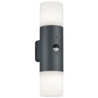 AUßENWANDLEUCHTE 8,5/33 cm   - Anthrazit/Weiß, Basics, Kunststoff/Metall (8,5/33cm)