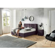 BOXSPRINGBETT 200/200 cm  in Brombeere  - Chromfarben/Brombeere, KONVENTIONELL, Textil (200/200cm) - Dieter Knoll