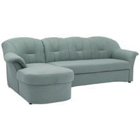 ECKSOFA 142/233 cm  in Webstoff Hellblau  142/233 cm  - Schwarz/Hellblau, KONVENTIONELL, Kunststoff/Textil (142/233cm) - MID.YOU