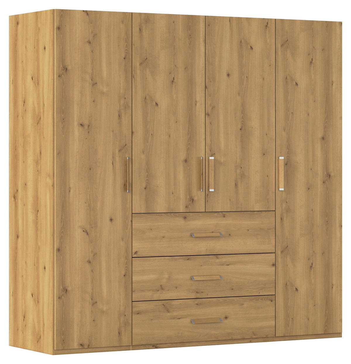 DREHTÜRENSCHRANK  in Eichefarben  - Eichefarben, Design, Holzwerkstoff/Kunststoff (201/197/60cm) - Novel