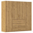 DREHTÜRENSCHRANK in Eichefarben - Eichefarben, Design, Holzwerkstoff/Kunststoff (201/197/60cm) - Novel