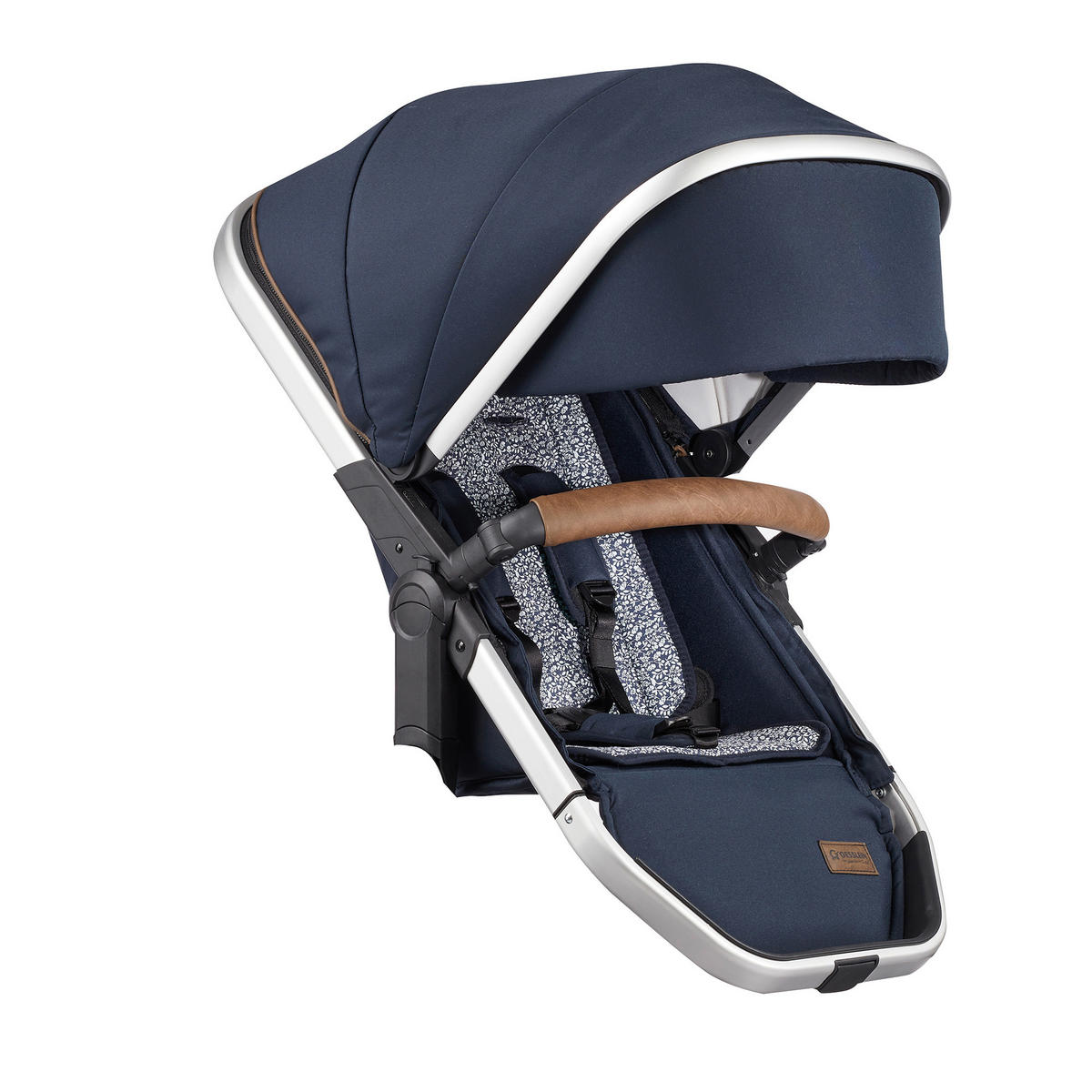 KINDERWAGENSET FX4 Life  - Silberfarben/Braun, Basics, Textil/Metall (57/129/100cm) - Gesslein