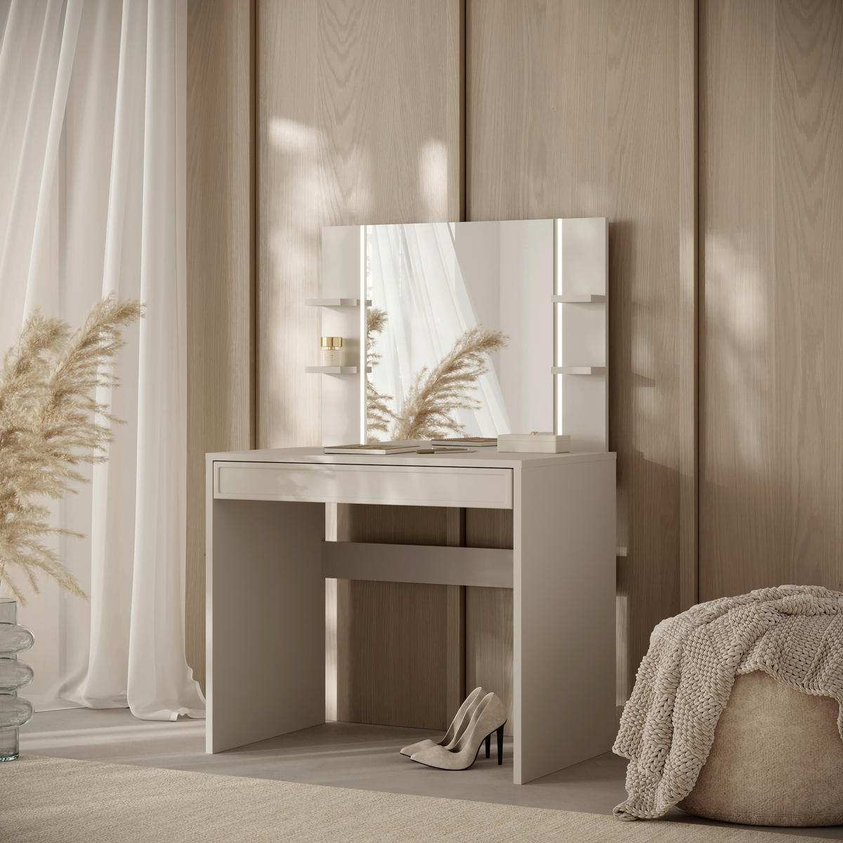 SCHMINKTISCH Kaschmir  - Kaschmir, Design, Holzwerkstoff (79,8/136,5/40cm) - MID.YOU
