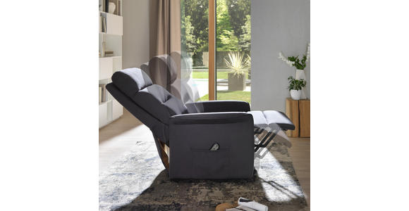 FERNSEHSESSEL in Textil Grau - Schwarz/Grau, KONVENTIONELL, Textil (76/106/82-158cm) - Cantus