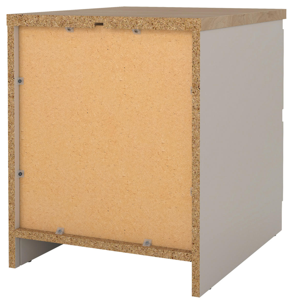 NOČNÍ STOLEK, barvy dubu, kašmírová, 40,4/49,5/50 cm - barvy dubu/kašmírová, Basics, kompozitní dřevo (40,4/49,5/50cm) - Boxxx