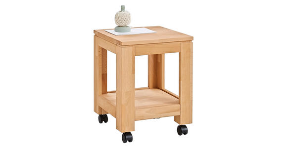 BEISTELLTISCH in Holz 35,5/35,5/46 cm  - Buchefarben, KONVENTIONELL, Holz/Kunststoff (35,5/35,5/46cm) - Linea Natura