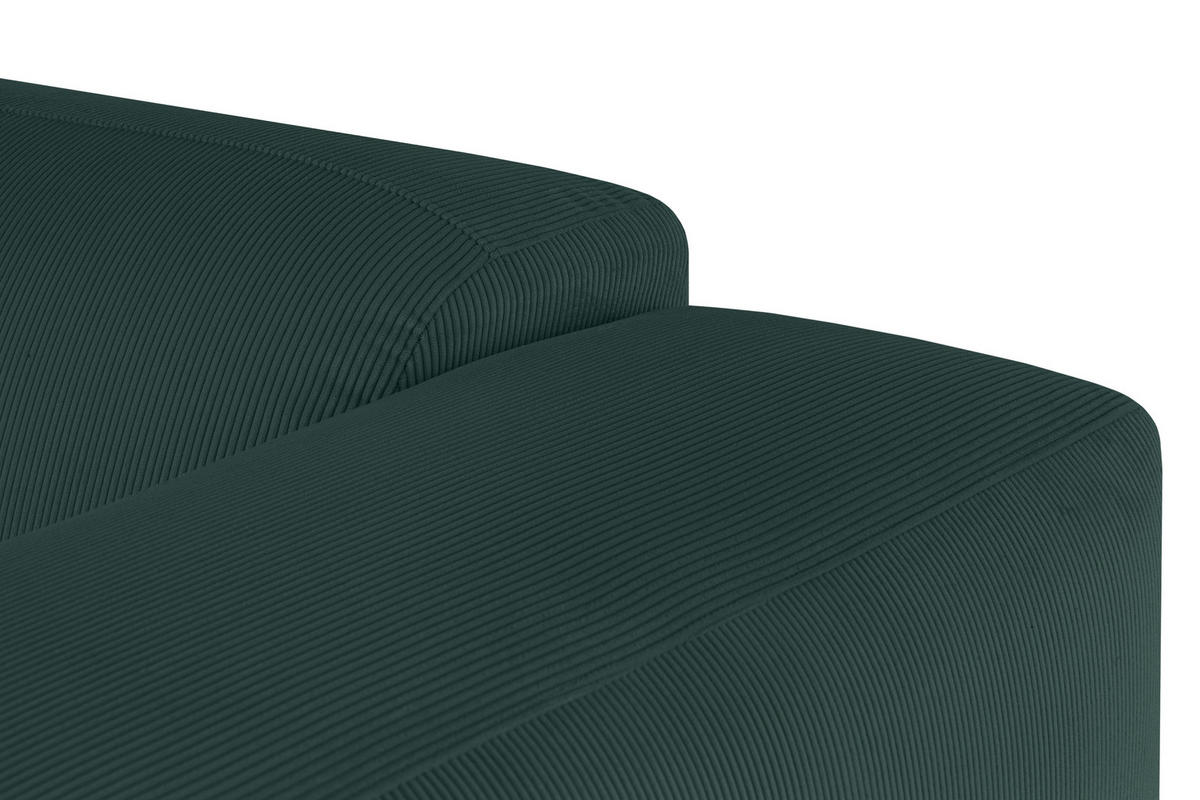 ECKSOFA HANNAH Grün Cord  - Schwarz/Grün, Design, Kunststoff/Textil (200/304cm) - MID.YOU