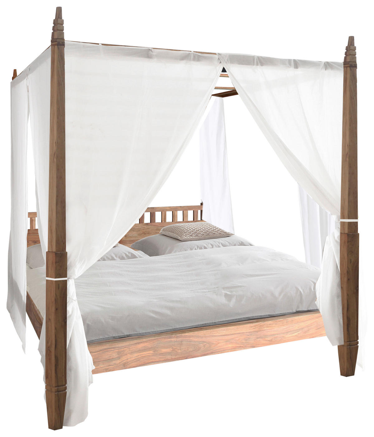 HIMMELBETT 180/200 cm  in Akaziefarben  - Akaziefarben, MODERN, Holz (180/200cm) - MID.YOU