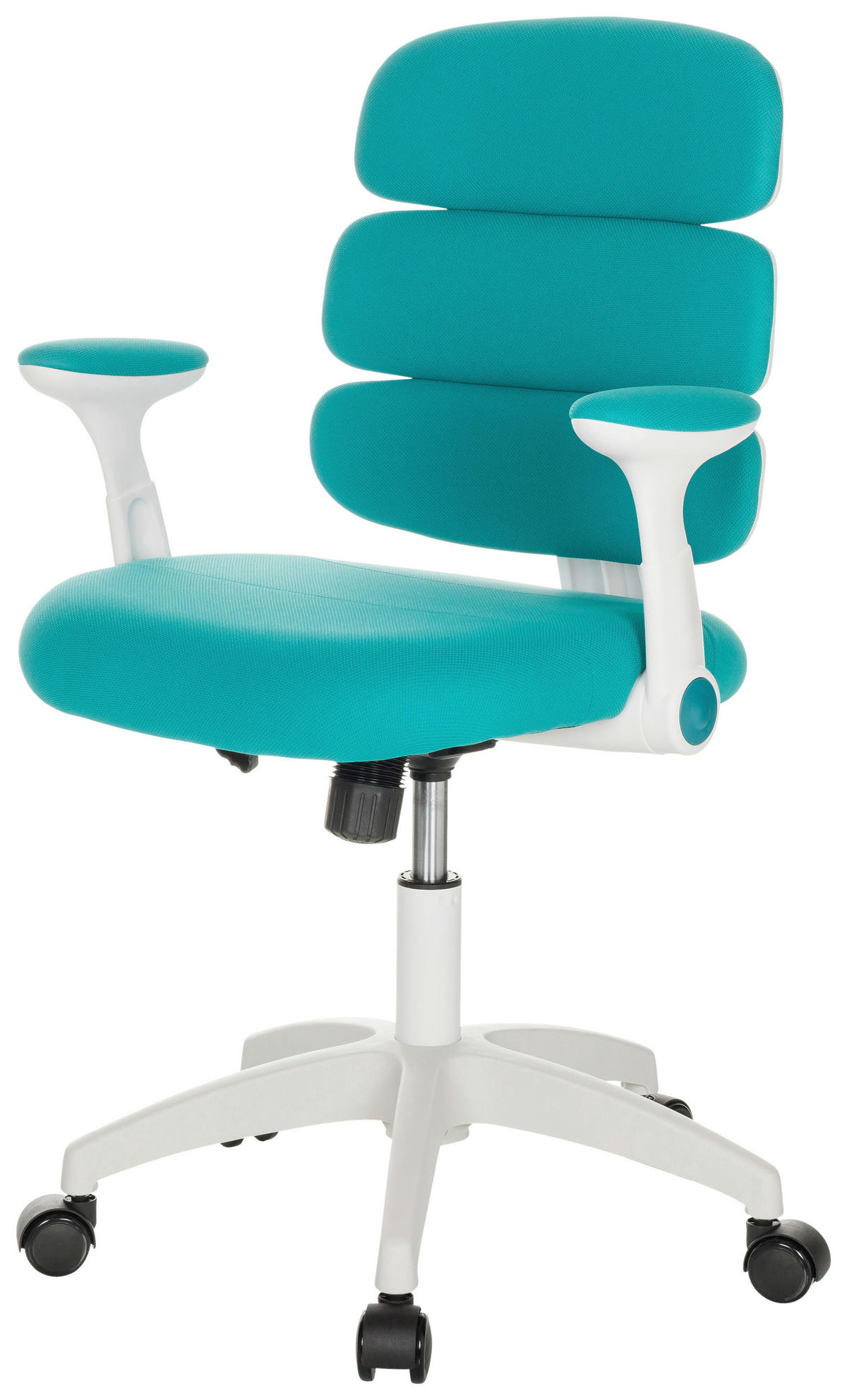 MLADINSKI VRTLJIVI STOL tekstil modra  - modra/bela, Basics, umetna masa/tekstil (62/86-97/62cm) - MID.YOU