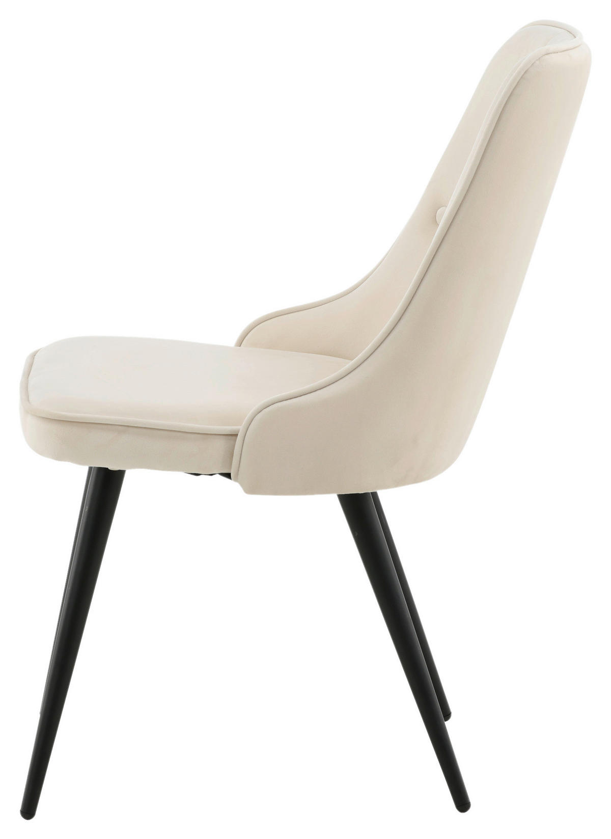 STOLSET 2 styck stål vävt tyg  - beige/svart, Design, metall/textil (50/88.5/66cm) - Livetastic