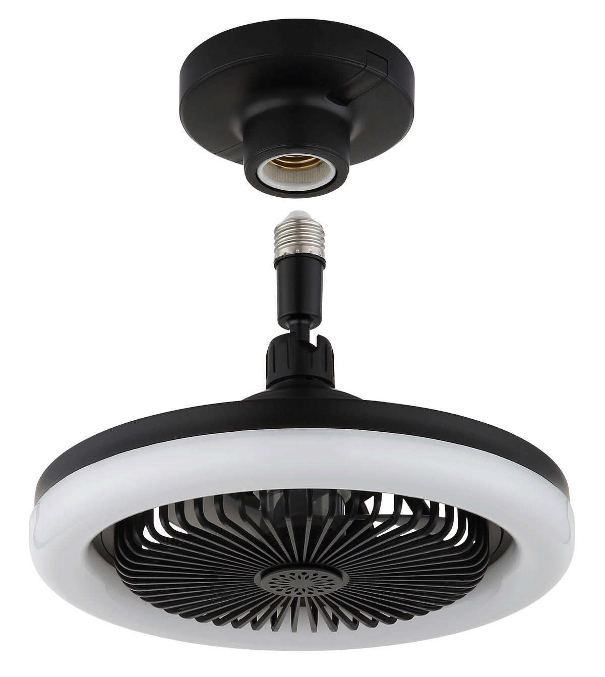 STROPNÍ VENTILÁTOR, 25,8/21,7 cm  - šedá/bílá, Design, plast (25,8/21,7cm) - Globo