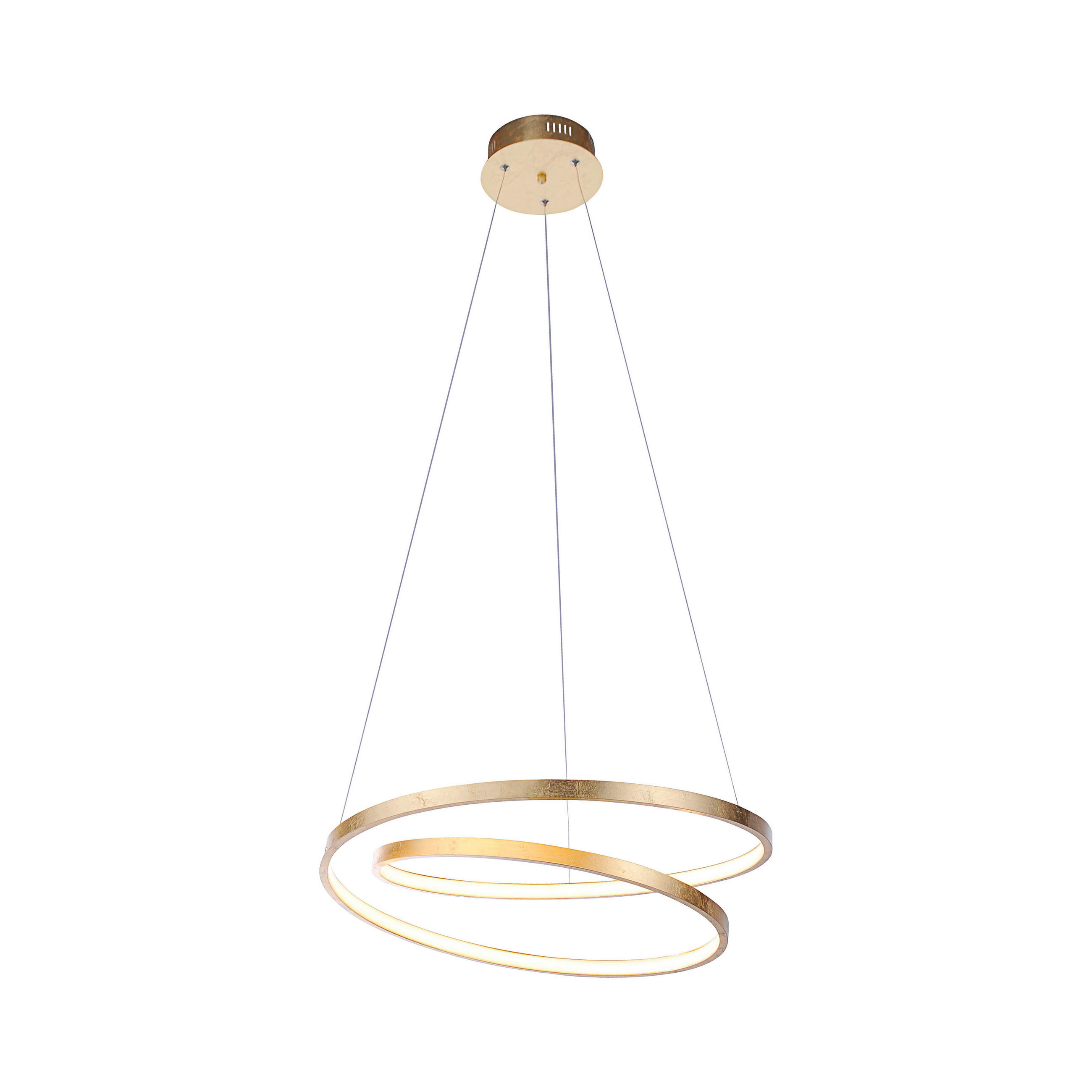 LUSTRĂ LED  - auriu, Design, metal (55cm)