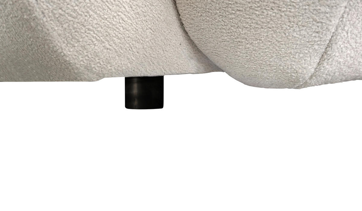 BIGSOFA Webstoff Creme  - Creme/Schwarz, KONVENTIONELL, Kunststoff/Textil (243/90,5/130cm) - Ambia Home