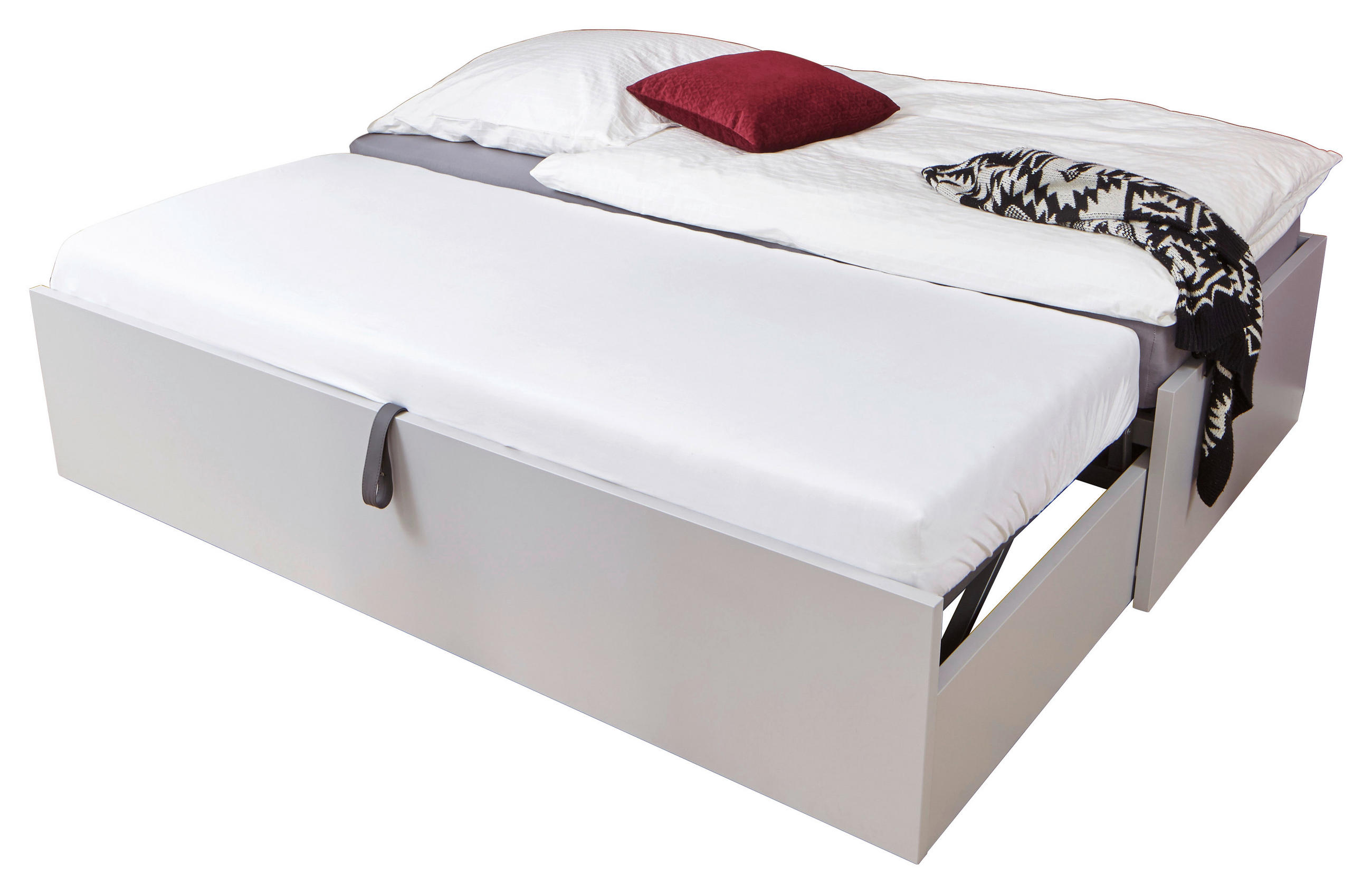 LIT GIGOGNE 90-180/200 cm Hellgrau - gris clair/anthracite, Basics, métal/matière synthétique (90-180/200cm) - Venda