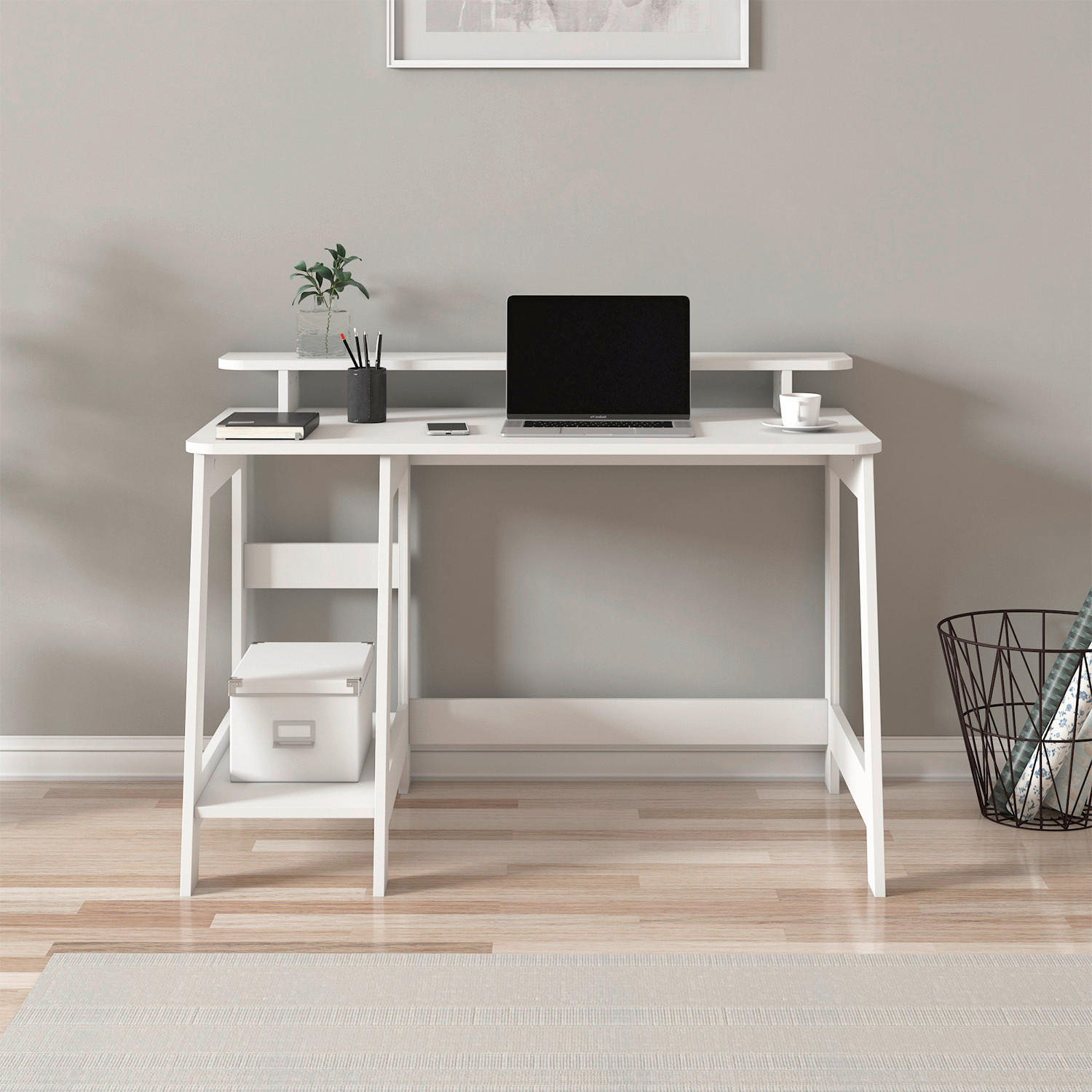 SCHREIBTISCH 120/60/73 cm  in Weiß  - Weiß, Design, Holzwerkstoff (120/60/73cm) - Livetastic